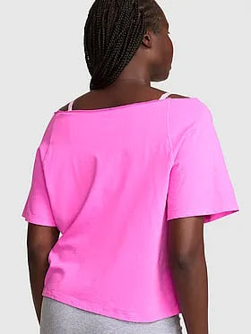 Campus Cottonâ¢ Oï¬-The-Shoulder Boxy Tee