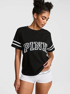 Campus Cottonâ¢ V-Stitch Crewneck Boxy Tee