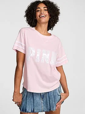 Campus Cottonâ¢ V-Stitch Crewneck Boxy Tee