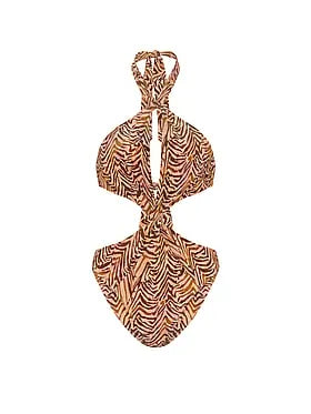 Shimmer Halter Monokini One-Piece Swimsuit