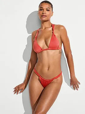 Shimmer Tiny Triangle Bikini Top
