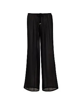 Beachwear Sheer Crinkle Wide-Leg Pant