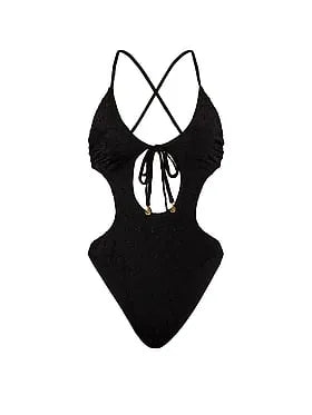 Eyelet Cut-Out Monokini One-Piece Swimsuit