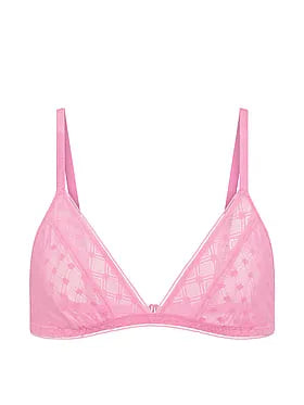 Dot Geo Lace Unlined Triangle Bralette