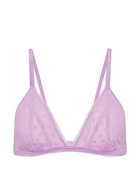 Dot Geo Lace Unlined Triangle Bralette