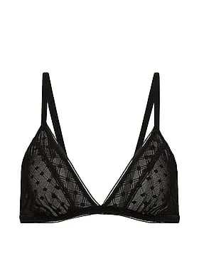 Dot Geo Lace Unlined Triangle Bralette