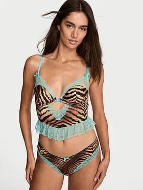 Tease Satin Lace-Trim Bra Top
