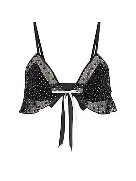 Tease Dot Ruffle Triangle Bralette