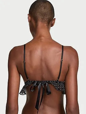 Tease Dot Ruffle Triangle Bralette