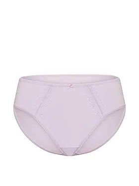 Cotton Lace-Trim High-Leg Brief Panty