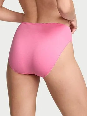 Cotton Lace-Trim High-Leg Brief Panty