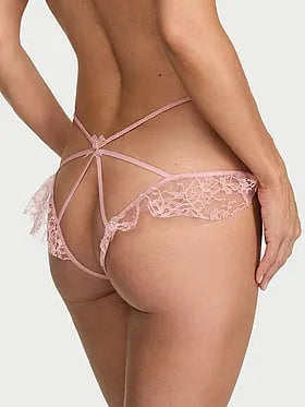 Rosette Reverie Open-Back Flutter Panty