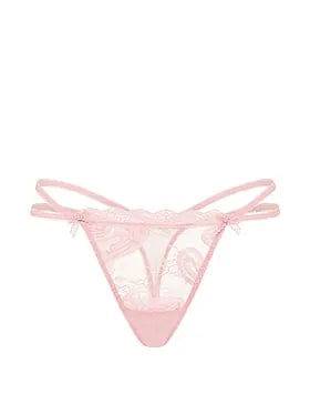 Rosette Reverie Embroidery Thong Panty