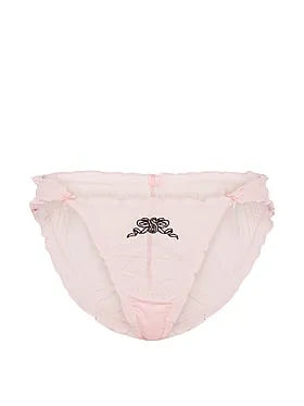 Ruffled Mesh Bows Bikini Panty