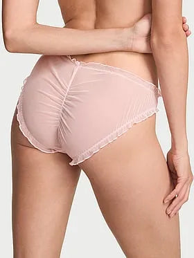 Ruffled Mesh Bows Bikini Panty