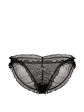 Ruffled Mesh Bows Bikini Panty