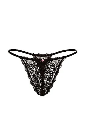 Lace Peekaboo String Thong Panty