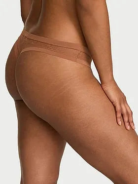 No-Show Snake Mesh Thong Panty
