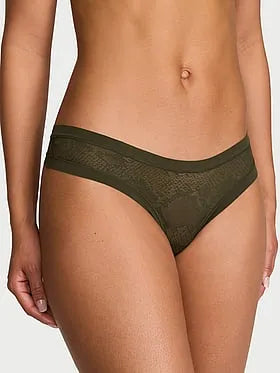 No-Show Snake Mesh Thong Panty