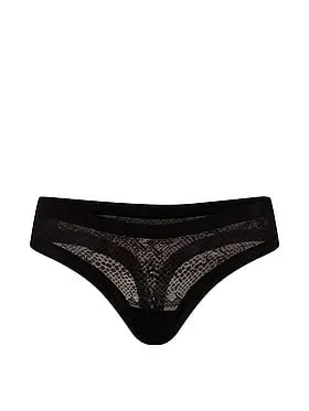 No-Show Snake Mesh Thong Panty