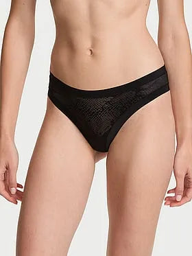 No-Show Snake Mesh Thong Panty