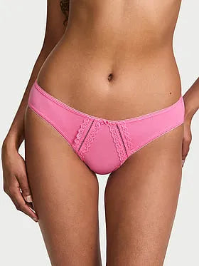 Cotton Lace-Trim Bikini Panty