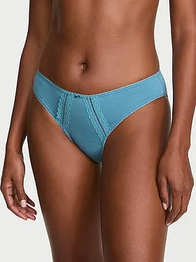 Cotton Lace-Trim Bikini Panty