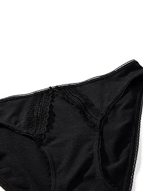 Cotton Lace-Trim Bikini Panty