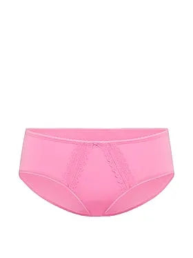 Cotton Lace-Trim Hiphugger Panty