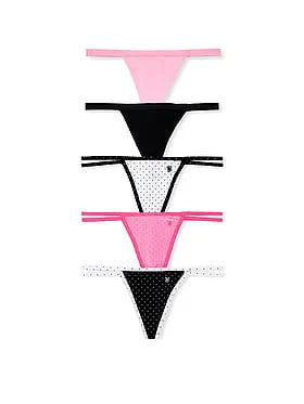 5-Pack Stretch Cotton V-String Panty