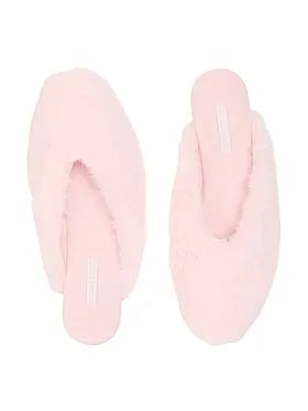 Faux Fur Closed-Toe Mule Slippers