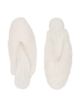 Faux Fur Closed-Toe Mule Slippers