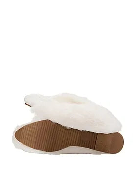 Faux Fur Closed-Toe Mule Slippers