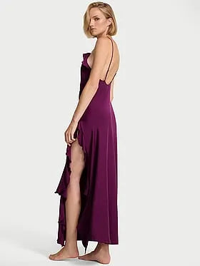 Silky Flutter Ruffled Long Slip