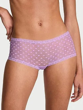 Dot Geo Lace Low-Rise Boyshort Panty