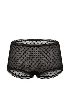 Dot Geo Lace Low-Rise Boyshort Panty