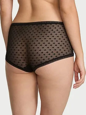 Dot Geo Lace Low-Rise Boyshort Panty