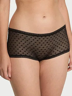 Dot Geo Lace Low-Rise Boyshort Panty