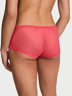 Dot Geo Lace Low-Rise Boyshort Panty