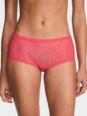 Dot Geo Lace Low-Rise Boyshort Panty