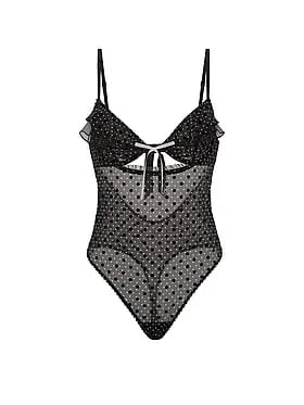 Tease Dot Ruffle Cupped Bodysuit