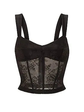Rose Lace & Satin Bra Top