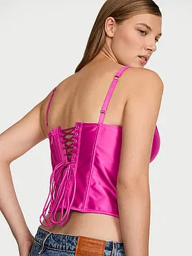 Push-Up Satin Corset Top