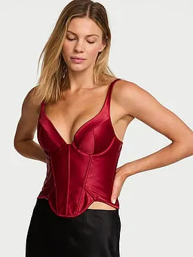 Push-Up Satin Corset Top