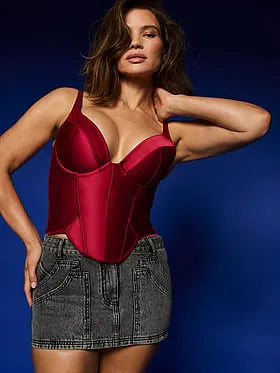 Push-Up Satin Corset Top