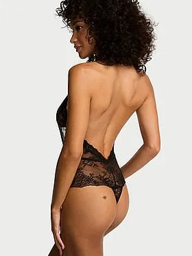 Rose Lace High-Neck Teddy