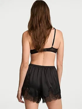 Satin & Rose Lace Short