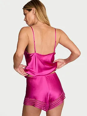 Washable Silk Sheer Stripe Short
