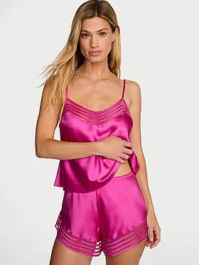 Washable Silk Sheer Stripe Short