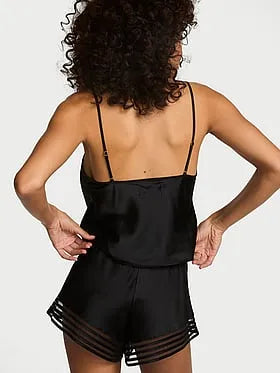 Washable Silk Sheer Stripe Short